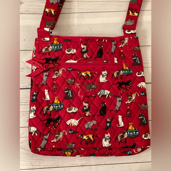 Vera Bradley holiday cats hipster New - Picture 2 of 2